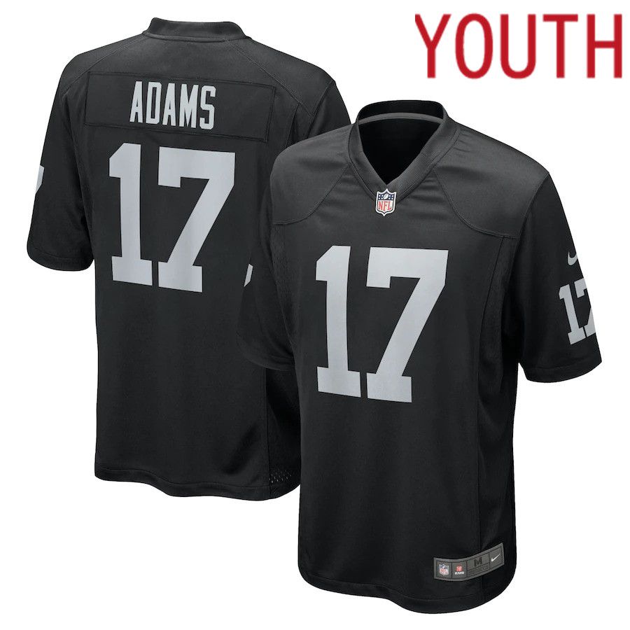 Youth Las Vegas Raiders 17 Davante Adams Nike Black Game NFL Jersey